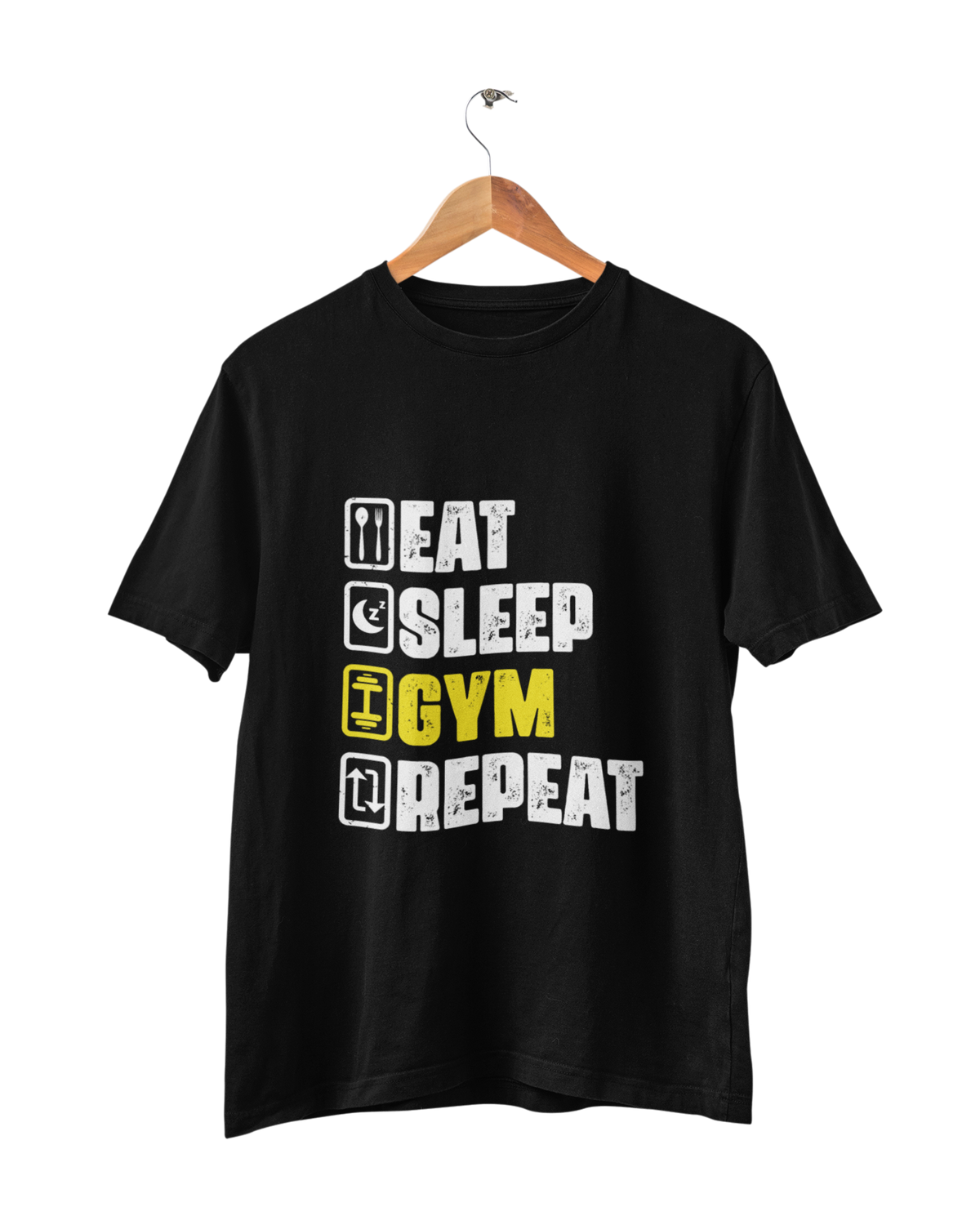 EAT SLEEP GYM REPEAT UNISEX TSHIRT