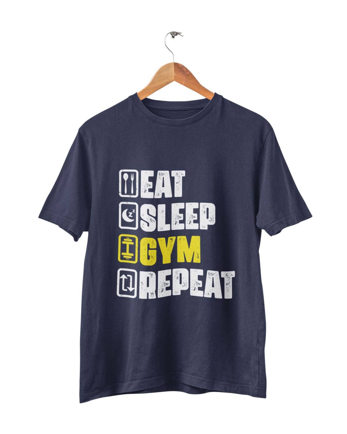 EAT SLEEP GYM REPEAT UNISEX TSHIRT