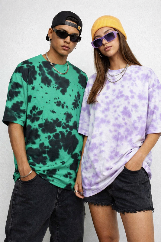 Unisex Plain Tie Dye Oversized T-Shirt
