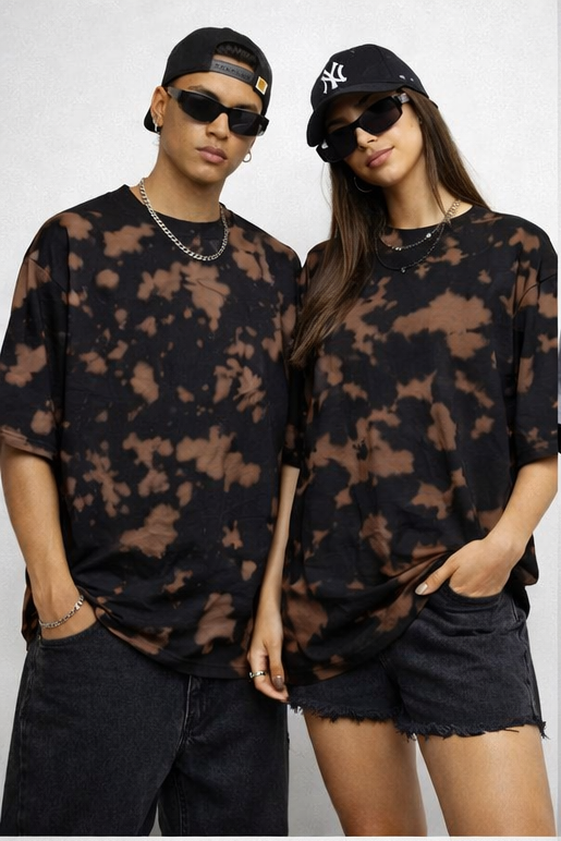 Unisex Plain Tie Dye Oversized T-Shirt