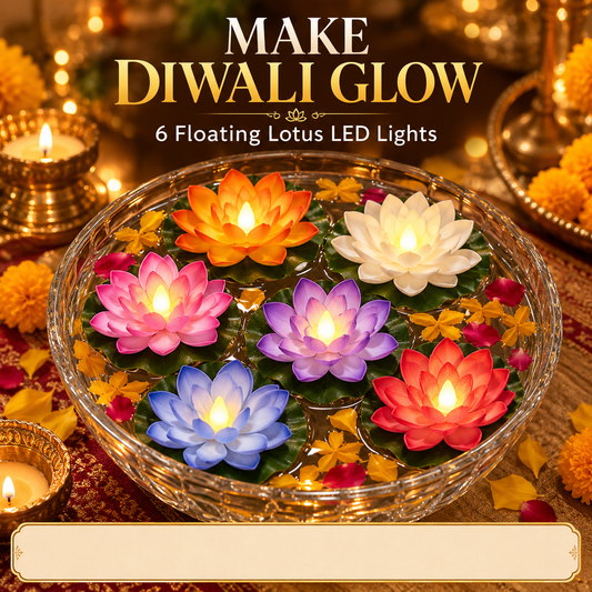 Lotus LED Candles - SmokeLess & Waterproof (6 Pcs Set)