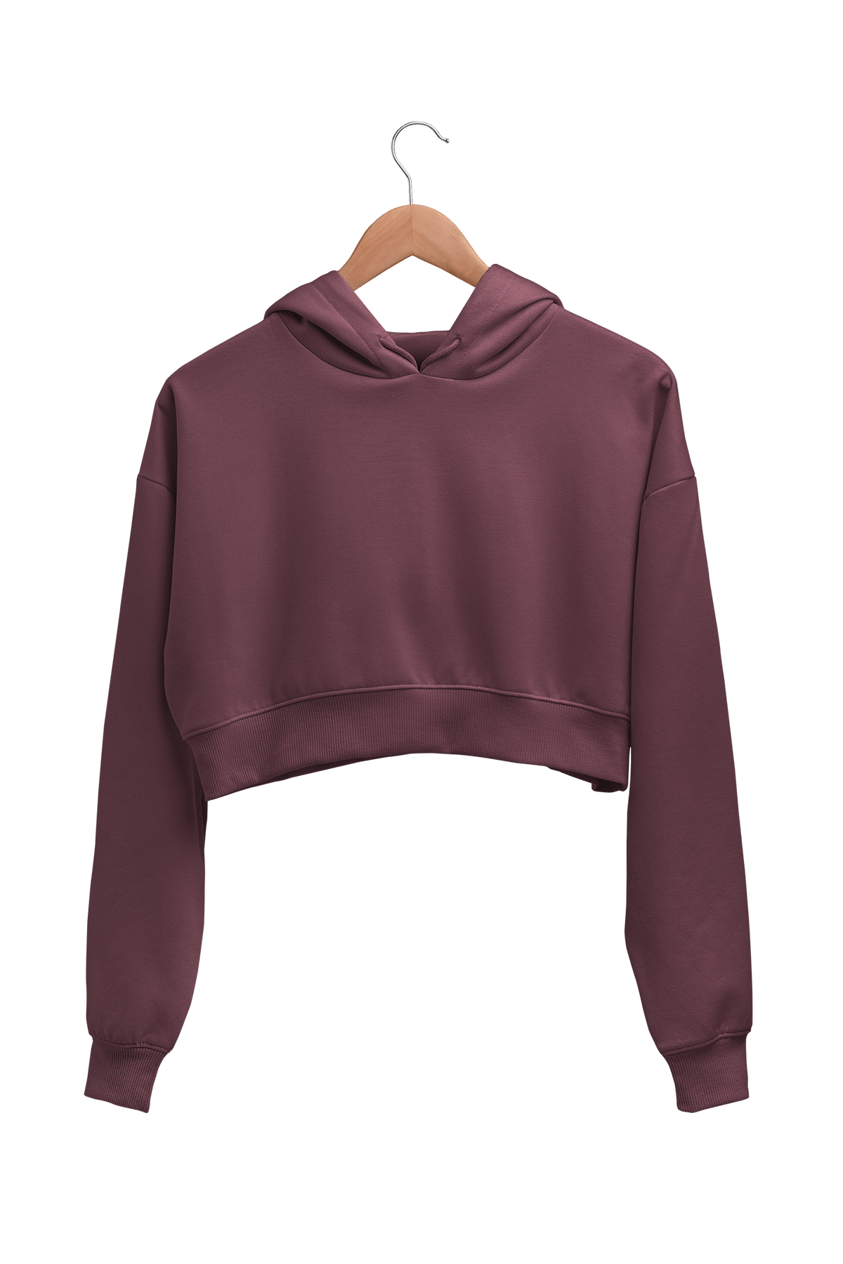 Plain Crop Hoodie For Female