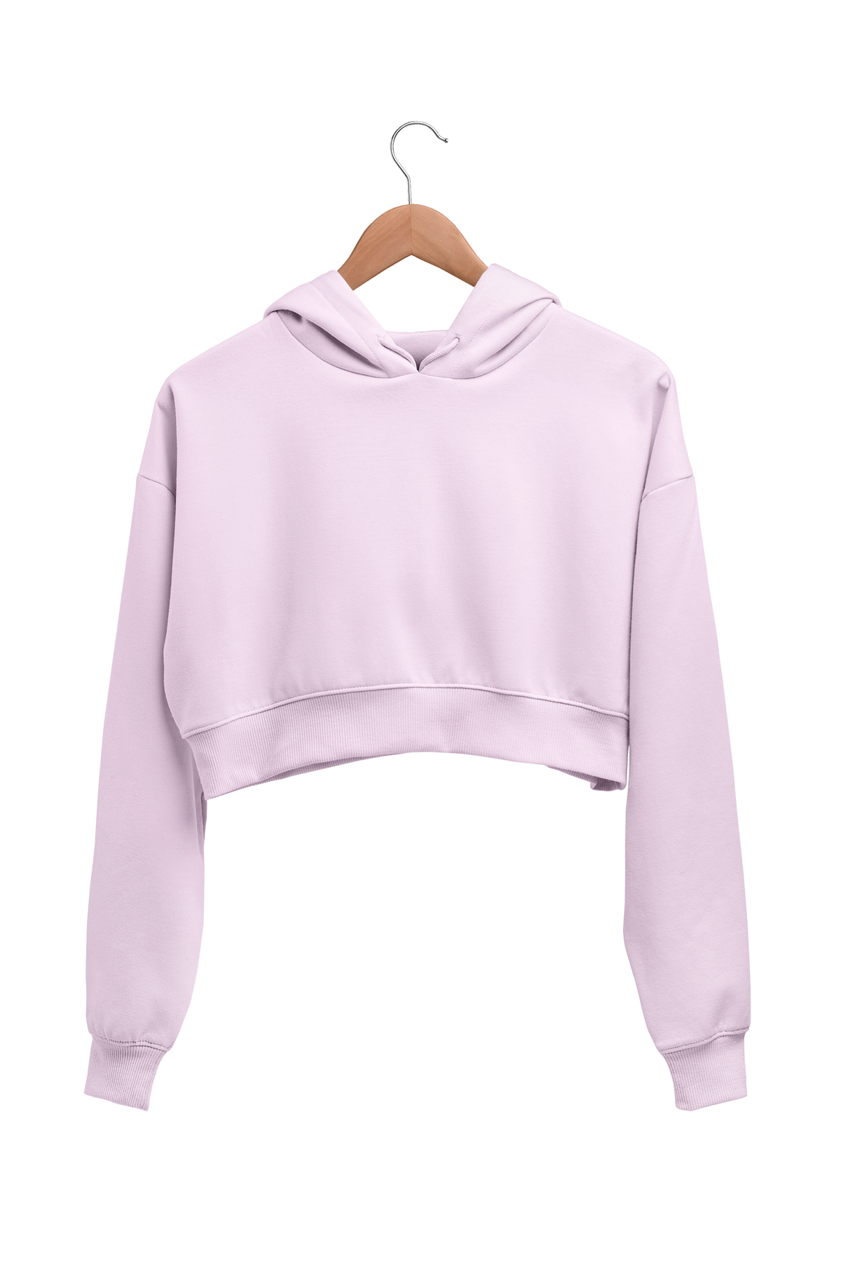 Plain Crop Hoodie For Female