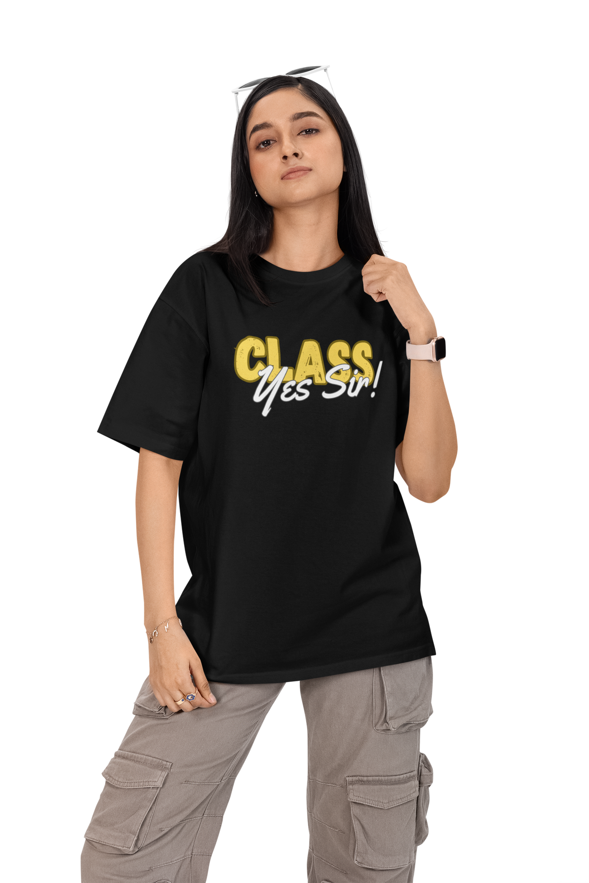 Class Yes Sir! Trending Unisex Oversized T-shirt Women