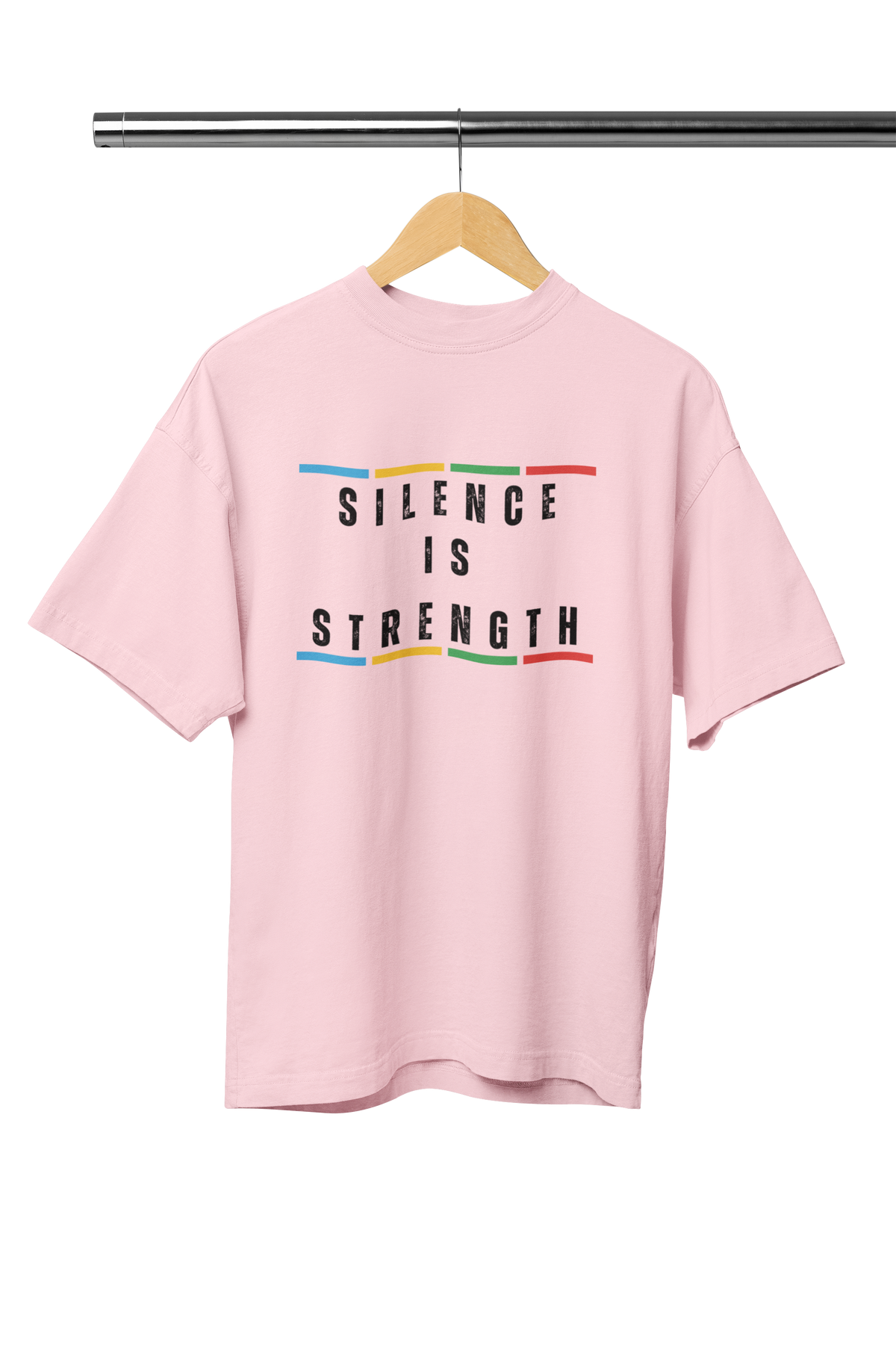 SILENCE IS STRENGTH LIGHT UNISEX OVERSIZED TSHIRT