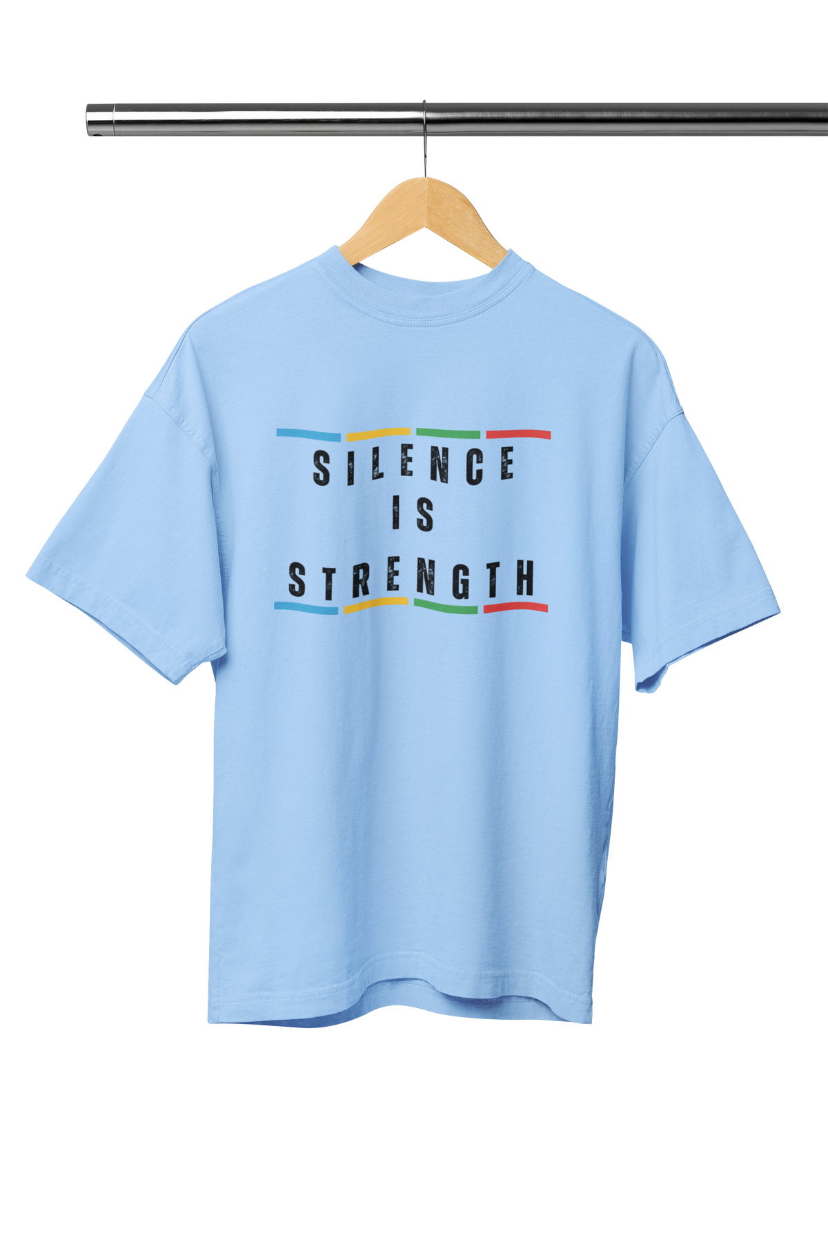 SILENCE IS STRENGTH LIGHT UNISEX OVERSIZED TSHIRT
