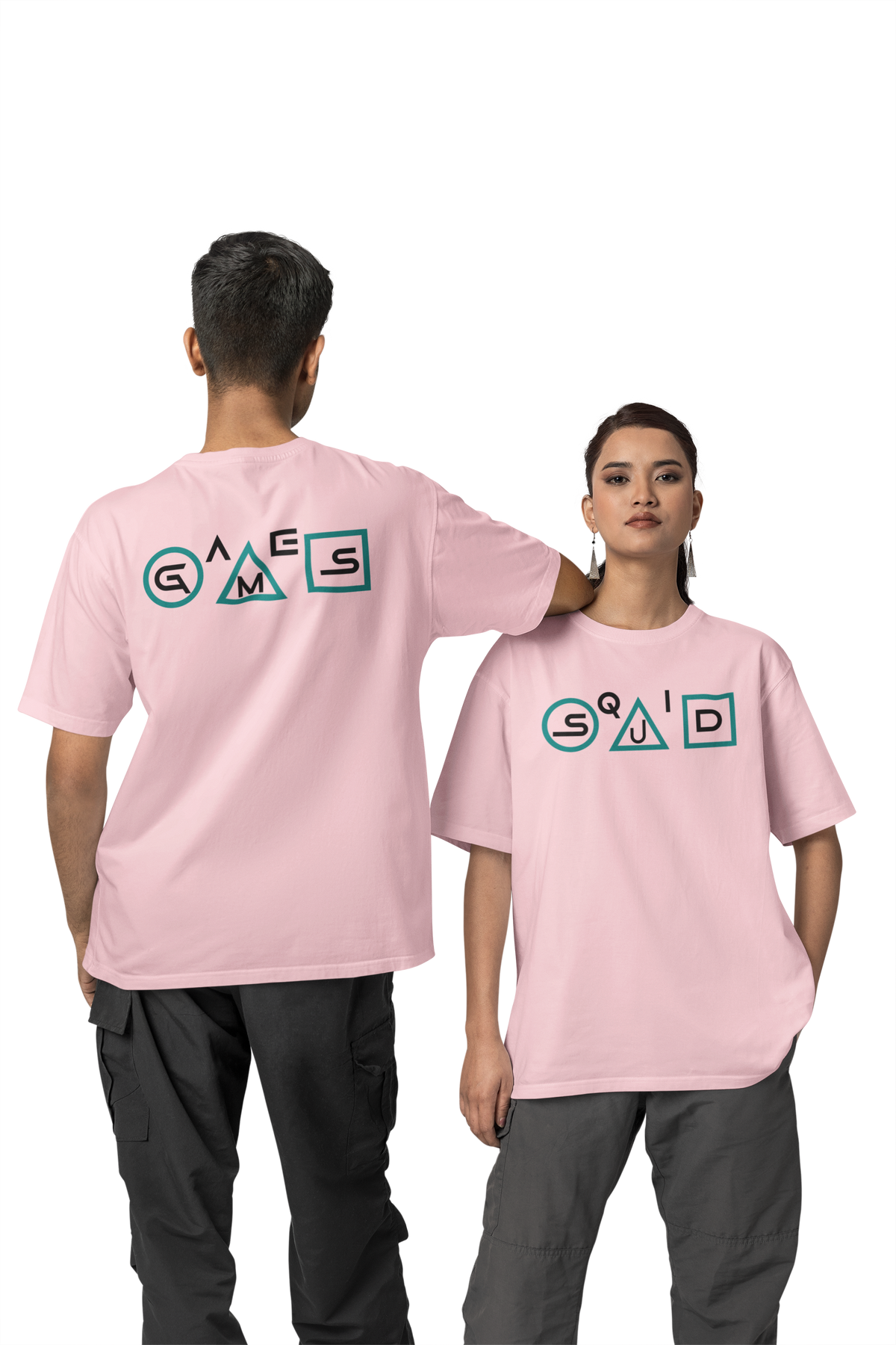 SQUID GAME FRONT BACK PRINTED - UNISEX OVERSIZED TSHIRT
