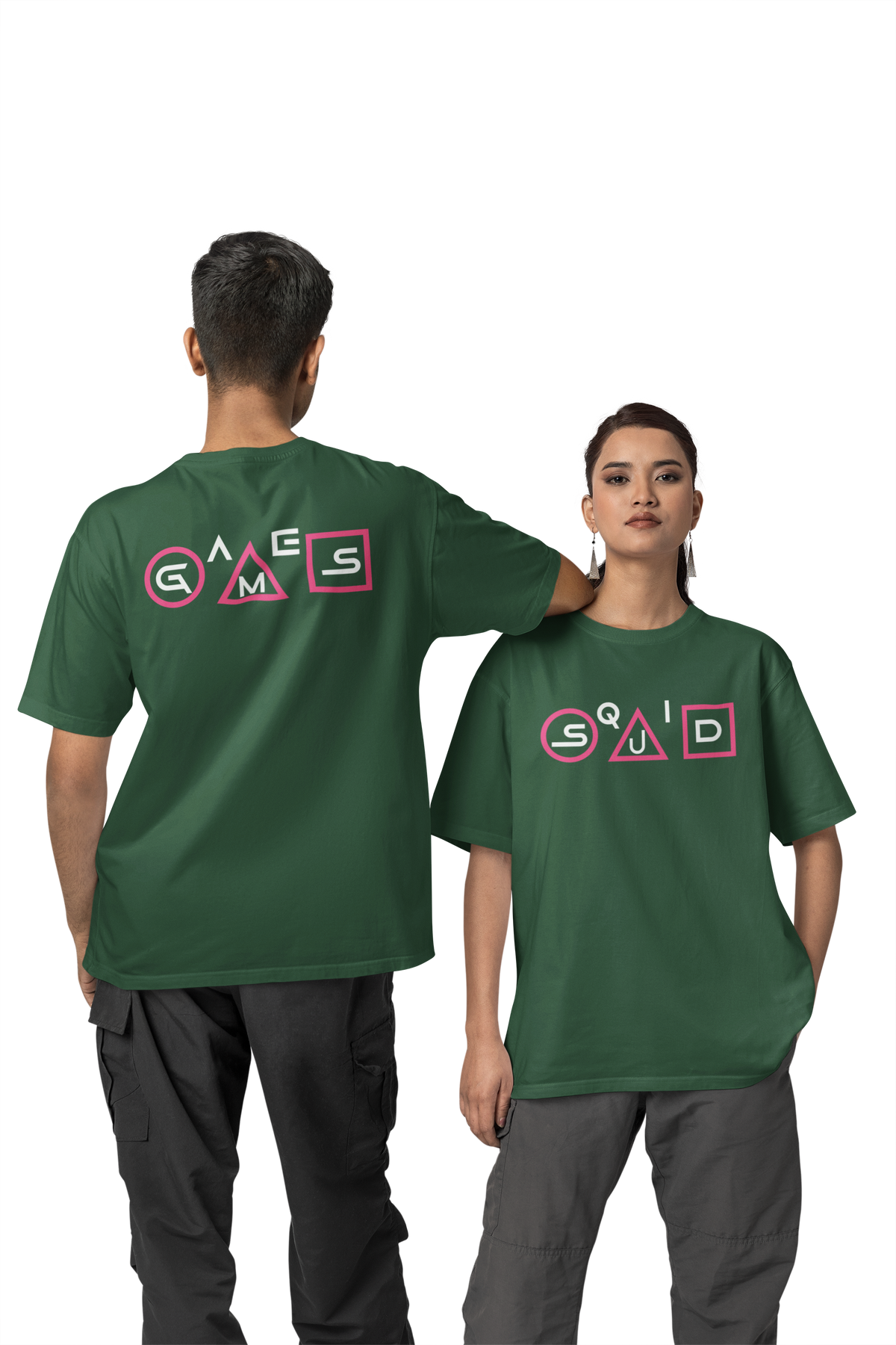 SQUID GAMES FRONT BACK PRINTED - OVERESIZED TSHIRT