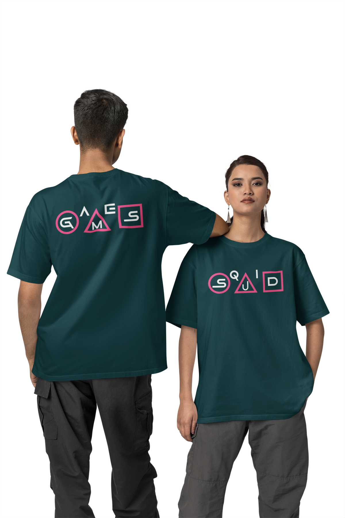 SQUID GAMES FRONT BACK PRINTED - OVERESIZED TSHIRT