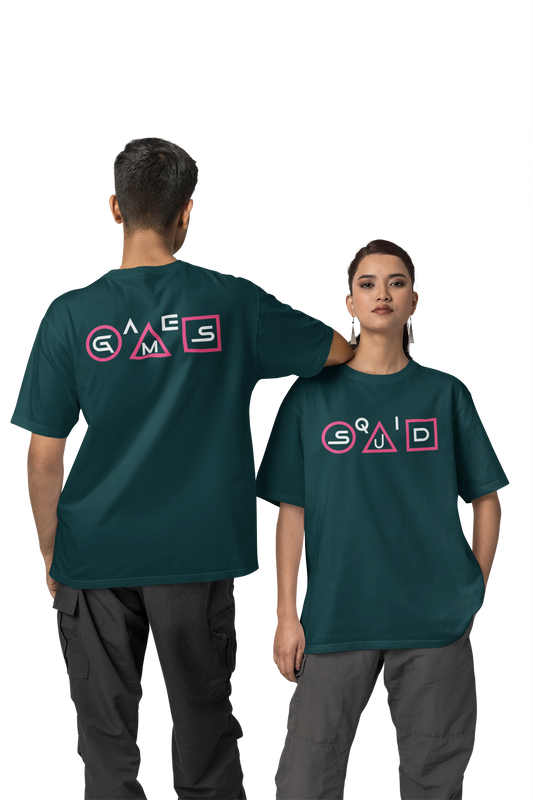 SQUID GAMES FRONT BACK PRINTED - OVERESIZED TSHIRT