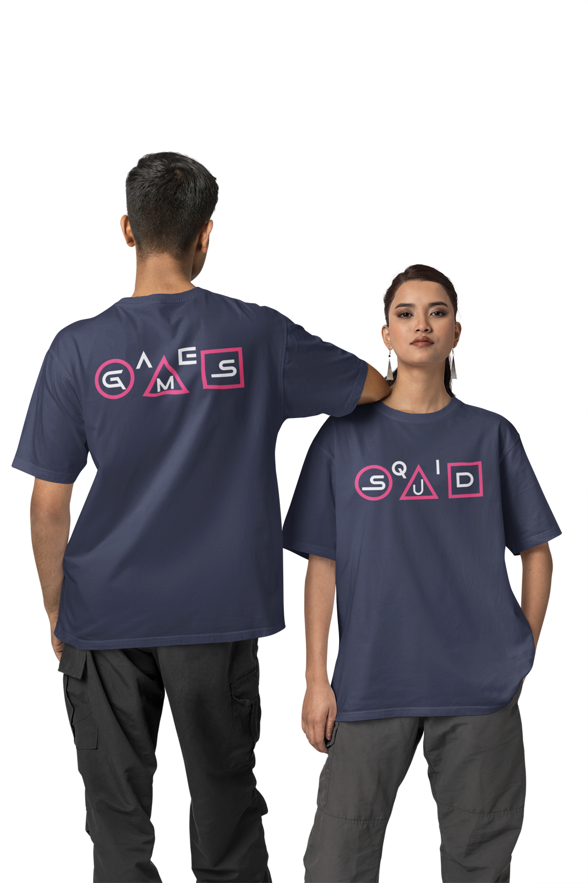 SQUID GAMES FRONT BACK PRINTED - OVERESIZED TSHIRT